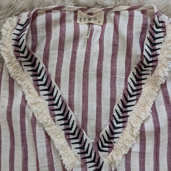 ETWO Striped fringe dress - Picture 3 of 9